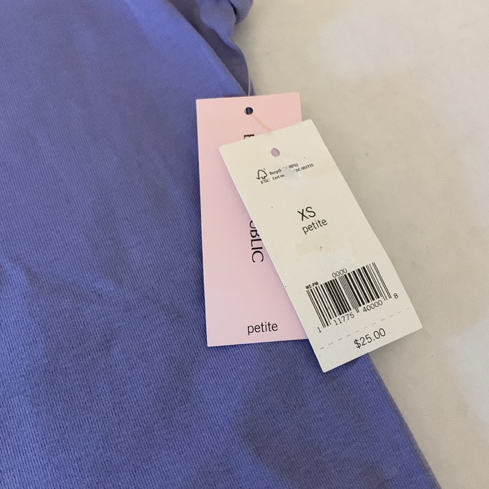 NWT Banana Republic Light Blue Knotted Cotton Blend Tank Size XS - Picture 2 of 4